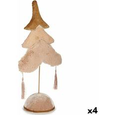 Beige Decoraciones de Navidad Madera 12 x 43 x 22 cm - Krist+. Beige Árbol de Navidad