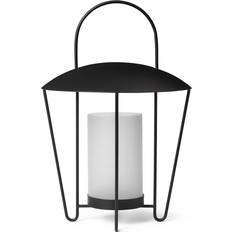 Linternas Ferm Living Abri Laterne Schwarz/Pulverbeschichtet H x Ø 44,5x30 cm Linterna