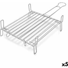 Tapis de Gril Grill Double 30 x 30 cm Zinkplated Steel 5 Units