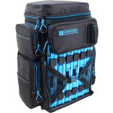 Evolution Evolution Fishing Drift Series Rucksack – Blau, 3600 Größe, Outdoor-Rucksack mit 6 Angelausrüstungs-Tabletts, integrierter Regenfliege, robuster Angelrucksack, Tragetasche