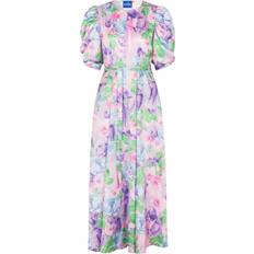 Long Dress - Purple Dresses Cras Floral-Print Satin Maxi Dress 36/UK