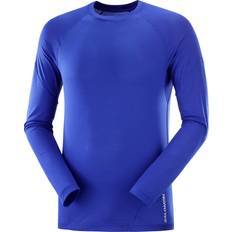 Salomon Men Tops Salomon Trail running clothing Cross Run LS Tee Surf The Web for Men Blue