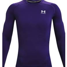 Under Armour Base Layer Tops Under Armour Men's HeatGear Compression Long-Sleeve T-Shirt Purple 500/White