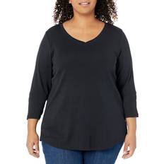 Avenue T-shirts Avenue TEE V NECK ESS 3/4 SLEEVE Black Black