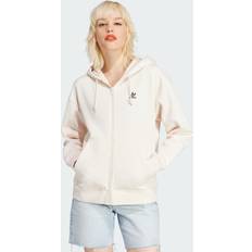 Boyfriend Tops adidas Essentials Full-Zip Boyfriend Hoodie Wonder White Womens