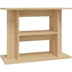 VidaXL Fisk & Krybdyr Kæledyr vidaXL Akvariebord 80x35x60 konstrueret træ sonoma-eg