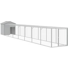 vidaXL Chicken Cage with Run Light
