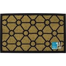 JVL 45x75cm Woven Coir Tuffscrape Natural, Black, Brown cm