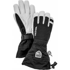 Army Leather Heli Ski 5-Finger Gloves - Black