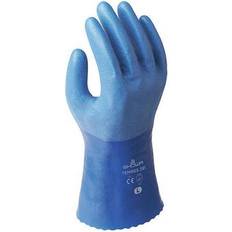 Blue Disposable Gloves Showa 281XL-10.EU 10-3/4' Chemical Resistant Gloves, Polyurethane, XL, PR