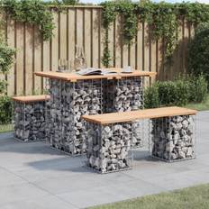 Holz Gartenbänke vidaXL aus Gabionen 100x70x72 cm Massivholz Kiefer Gartenbank