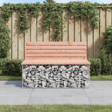 Café Canapés et Bancs d'Extérieur vidaXL Design Gabion 103x70x65 cm Bois Massif De Douglas Banc de Jardin