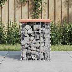 Brown Garden Benches vidaXL Gabion Design 33x31x42 cm Solid Wood Douglas Garden Bench