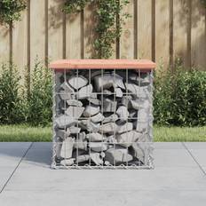 Wood Outdoor Sofas & Benches vidaXL Gabion Design 43 x 44 x 42 cm Garden Bench