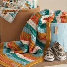Baby Blankets Tutti Bambini Run Wild Chunky Knitted Baby Blanket-Yellow/Brown/Green