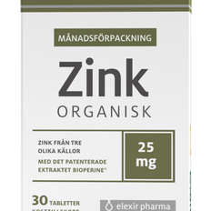 Vitaminer & Kosttilskud Elexir Pharma Zink Organisk 30