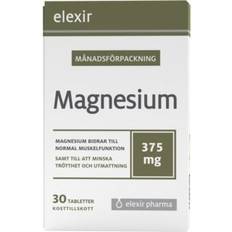 Magnesium 375mg Elexir Pharma Magnesium Månadsförpackning 375 mg