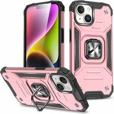 iPhone 15 Plus Ringhållare Mobilskal Rosa