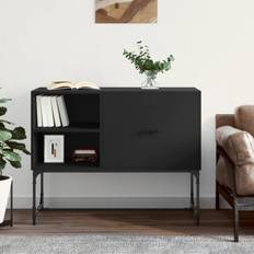 Black - Wood Sideboards vidaXL Black Engineered Wood Sideboard