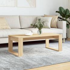 Plastic/Wood - White Coffee Tables vidaXL Sonoma Oak 102 x 50 x 35 cm Coffee Table