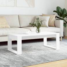 White Coffee Tables vidaXL White Engineered Wood 102 x 50 x 35 cm Coffee Table
