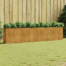 Corten Steel Outdoor Planter Boxes vidaXL Garden Raised Bed 360 x 40 x 80 cm Corten Steel