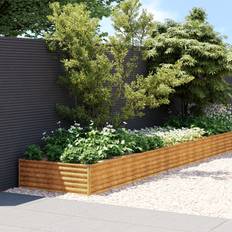 Vasi, Piante e Coltivazione vidaXL Fioriera Rialzata Da Giardino 770x100x36 cm In Acciaio Corten