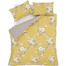 Catherine Lansfield Canterbury Floral Reversible Duvet Cover Yellow (230x220cm)