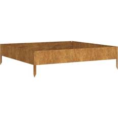 100.0 cm Plantekasser vidaXL Højbed 100x100x26 cortenstål Plantekasse