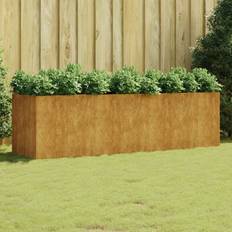 Vasi, Piante e Coltivazione vidaXL Fioriera Rialzata da Giardino 280x80x80 cm in Acciaio Corten