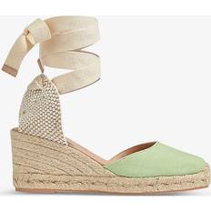 Donna - Verde Espadrillas L.K.Bennett Maureen Canvas Wedge Espadrilles, Sea Green