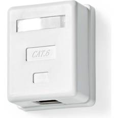 Nedis Elektronikskabe Nedis Netværksvægboks S/FTP Cat6 1x RJ45