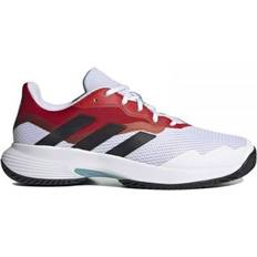 adidas CourtJam Control Tennis Shoes - Cloud White/Core Black/Scarlet