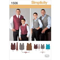 Yarn & Needlework Supplies Simplicity Male Waistcoat Sewing Pattern 1506