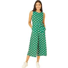 White - Women Jumpsuits & Overalls Mela London Polka Dot Culotte Jumpsuit, Green