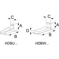 Escaleras de tejado Anclaje de tensión de sst pieza inferior HDBW200G (Par 5)