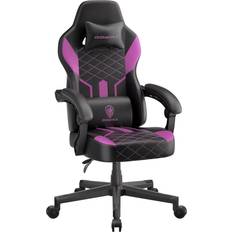 Cheap Dowinx Gaming Chairs Dowinx Gaming Chair with Pocket Spring Cushion Ergonomic Computer Chair High Back Pu Leather 350LBS Black and Purple