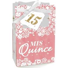 Birthdays Confetti Big Dot of Happiness Mis quince anos quinceanera sweet 15 birthday party favor boxes set 12