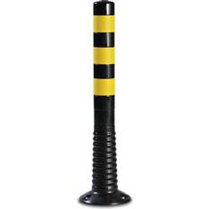 Poteaux de clôture Temka Potelets De Blocage Polyuréthane Noir/Jaune Ø 80 mm À Visser 750 mm