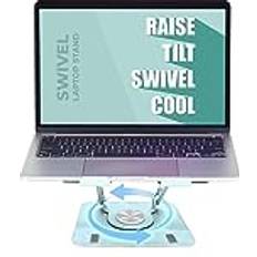 Uncaged Ergonomics Swivel Laptop Stand raise tilt rotate cool laptops with this desktop notebook riser adjustable height cooling stand metal holder