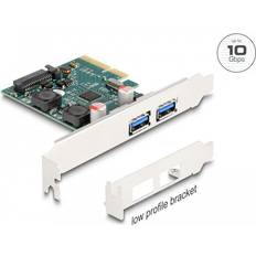 Cartes de Contrôle DeLock PCI Express x4 2 x USB Externe 10 Gbps