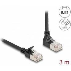 Cat6a - Netwerkkabel Kabels DeLock RJ45 Network Cable Cat.6A S/FTP Slim 90°