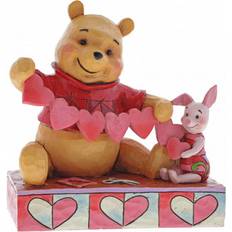 Action Figures Disney Enesco Traditions by Jim Shore Pooh and Piglet Handmade Valentines Figurine, 5.5" Multicolor