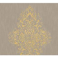 Marrone Carte da parati A.S. Creation Papier peint Architects Paper Luxury wallpaper in Beige Metallic 319453