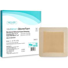 First Aid Bordered Silicone Adhesive Foam Dressing Size 7