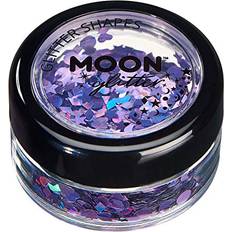 Gyldne Krops makeup Smiffys Holografisk Glitter Shapes - Lilla