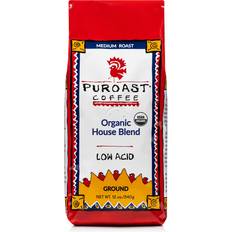 Low acid coffee Puroast Low Acid Ground Coffee, Organic House Blend, High Antioxidant, 12 Ounce Bag