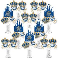 Big Dot of Happiness Royal prince charming centerpiece sticks showstopper table toppers 35 pieces