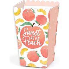 Confetti Big Dot of Happiness Sweet as a peach baby shower birthday party favor popcorn treat boxes 12 ct