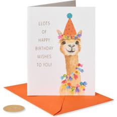 Papyrus Party Hat Llama Card